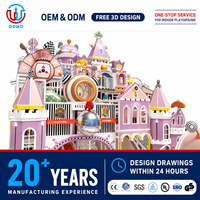 Équipement de terrain de jeu intérieur sur mesure sur le thème des contes de fées avec piscine à balles et toboggan pour centre commercial et parc d'attractions - Prix usine