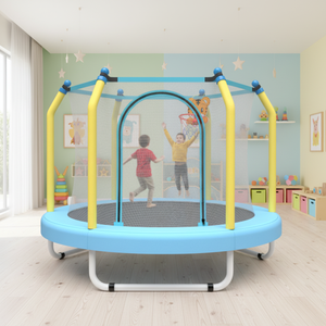 Trampolín Infantil para el Hogar, Cama Elástica Interior para Niños y Bebés, Trampolín Familiar Pequeño con Red de Protección - Product Image 6