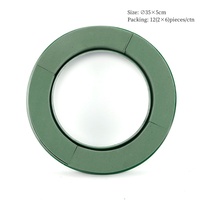 Mousse florale ronde de haute qualité avec cadre en plastique et ventouse, mousse florale haute densité pour arrangement floral