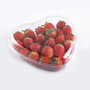 Nhà Máy Bán buôn Pet nhựa dùng một lần dâu tây hình trái tim bao bì hộp rõ ràng dâu tây container - Product Image 1