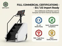 Monte-escaliers magnétique commercial auto-alimenté 160 kg, machine de cardio-training robuste pour salle de sport avec écran LCD, certifié CE, OEM