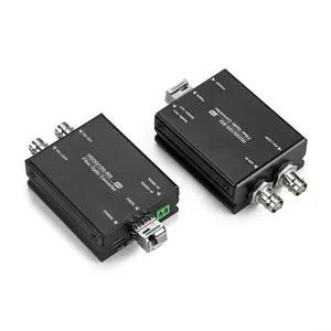Mini Converter 12G-SDI to Fiber Optic Converter with SFP LC Connector and loop out and Data