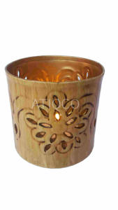 Luxury Nordic Custom Simple Colored Cylinder <b>Candle</b> Jar Matt <b>Concrete</b> Votive and Tealight Metal Wholesale - Product Image 3