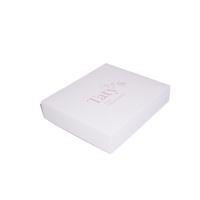Boîte de papier de carton blanc auto-pliant personnalisé boîtes cadeaux de luxe avec logo de stratification mat pour l'emballage de vêtements en soie