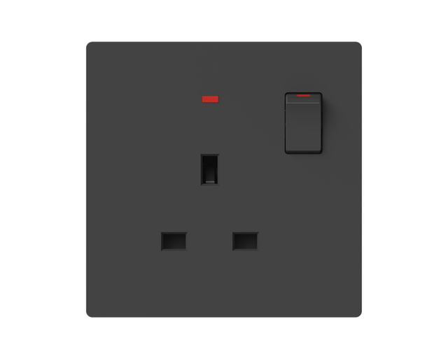 Saudi Arabia Iraq Kenya British Standard Electric 1Gang 13A Switched Socket with Indicator
