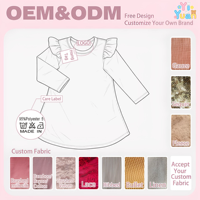 Robe en velours rose bonbon pour petites filles, avec volants aux épaules, manches longues, coupe ample, idéale pour les fêtes, anniversaires et séances photo