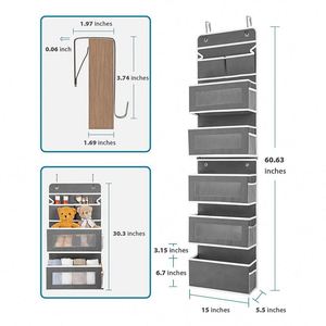 New <b>Storage</b> Organization <b>Wall</b> Mount Over the Door Clear Window Hanging Pocket Organizer - Product Image 6