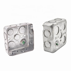 4 inch thép mạ kẽm điện vuông kim loại ống dẫn rút ra ổ cắm Hộp 1-1/2 "sâu kim loại hộp nối lớn lên mặt đất vít - Product Image 2