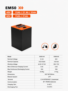 Baterías OEM/ODM de 48V/51.2V 25Ah 1280Wh 1C 16S1P con BMS Integrado, Batería de Iones de Litio de Alta Seguridad para Movilidad EV LFP4850 con Tecnología Segura - Product Image 3