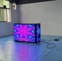 Cabine DJ pliable personnalisée 4/5/6/8 sections, écran LED P3.91 P2.97 pour DJ, tables de DJ pour fêtes, festivals, événements, discothèques