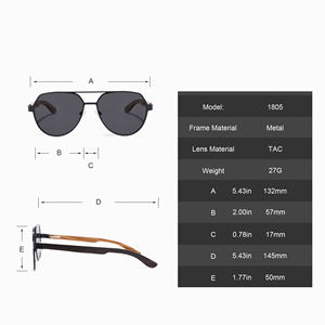 2025 mode Boutique haute qualité nouvelle mode Double pont bois lunettes de soleil pour femmes et hommes verres polarisés cadre en métal - Product Image 6