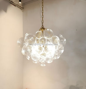 Luxe Indoor Ball Bubble Hanglampen Eetkamer Woonkamer Hotel Lamp Verlichtingsarmaturen Handgeblazen Glazen Bubble Kroonluchter - Product Image 6