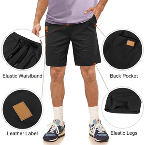 Pantalones cortos chinos inteligentes de algodón azul hechos a medida para hombre, pantalones cortos chinos informales de verano con 5 bolsillos, diseño de fabricante - Product Image 3