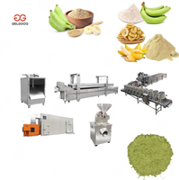 Zet Voedselproductielijn Weegbree Meel Dieet Maken Slijpmachine Apparatuur Bananenpoeder Verwerkingsfabriek