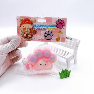 ของเล่นบีบแมวน่ารักแบบขายส่ง ของเล่นบีบเจลโมจิซิลิกาเจลแบบค่อยๆคืนตัว ของเล่นบีบอุ้งเท้าแมวขนาดใหญ่ ของเล่นบีบต้าบา - Product Image 5