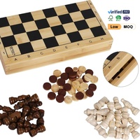 Coffret de Jeux en Bois Multifonctionnel Professionnel Pliable et Portable 3-en-1 : Échecs, Backgammon, Jeu de Stratégie – Idéal pour Hôtels, Boutiques, Clubs