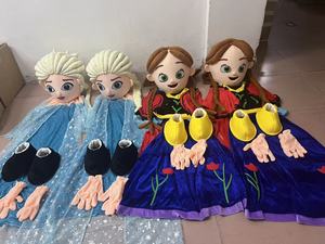 Running Fun Cosplay Princess <span class=keywords><strong>Anna</strong></span> Mascot Costume personaggio dei cartoni animati <span class=keywords><strong>Elsa</strong></span> Mascot Costume Suit per adulti - Product Image 3
