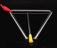 Metal Musical Instrument Triangle Percussion Iron Musical Instrument Set with Striker 6 Inches Musical Instrument