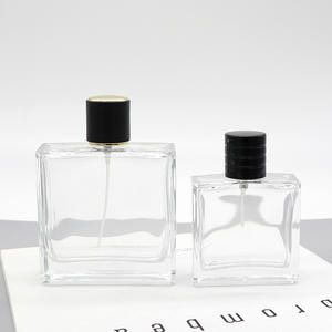 Wholesale 50ml & 100ml Glass Perfume & Refill Bottles Square Cosmetic Empty Bottles with Leak-Proof <b>Clips</b> - Product Image 3