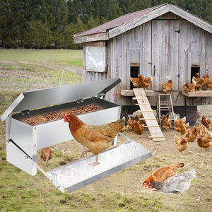 Équipement d'alimentation automatique galvanisé pour volailles d'extérieur, poulets, faisans et canards, pour fermes avicoles - Product Image 2