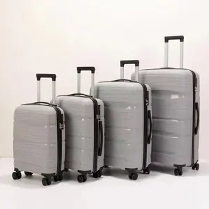 MARKSMAN 4PCS high quality PP material trolley suitcase set factory wholesale nice price luggage