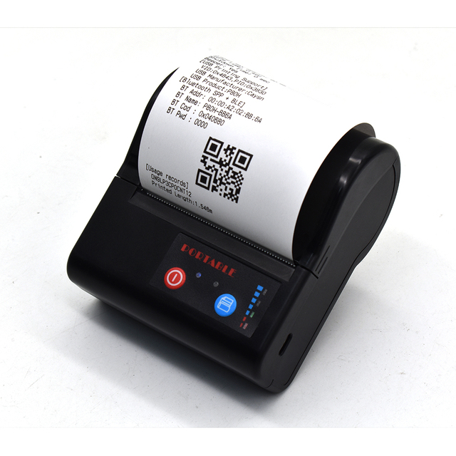 Mobile Portable Wireless 80mm Shipping Label Sticker Barcode Printer with 50mm Paper Thermal Printing USB+ in Stock