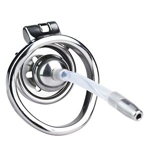 एफआरआरके 304 स्टेनलेस स्टील पुरुष शुद्धता उपकरण मूत्रमार्ग कैथेटर के साथ फ्लैट धातु लिंग लॉक शुद्धता पिंजरे पुरुषों के लिए सेक्स खिलौने - Product Image 4