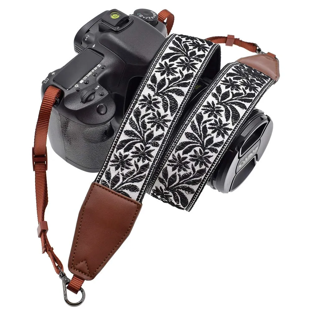 Creative Jacquard Woven Padded Camera Neck Belt Straps For Canon Nikon DSLR