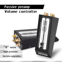 COKYIS CX-02 Préamplificateur passif RCA avec contrôleur de volume, fader professionnel de 128 mm, réglage de précision, en métal, Plug & Play