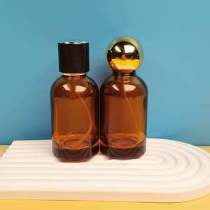 Flacon de parfum en verre en gros 30 50 100ml, distributeur de Cologne portable de voyage, emballage cosmétique de luxe en verre ambré rechargeable - Product Image 5