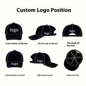 Gorra de Béisbol Personalizada de 5 Paneles de Algodón, Estructurada, con Logotipo Bordado e Impreso en la Parte Delantera - Product Image 2