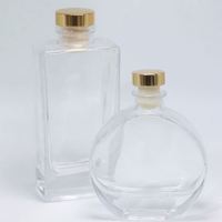 Diffuseur de parfum en verre plat 150 ml, vente en gros d'usine, décoration d'intérieur, aromathérapie, coffrets cadeaux parfumés aux fleurs séchées