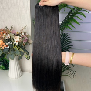 ผมต่อแบบตรงคุณภาพเรมี่ขายส่งยอดนิยม 9a น้ำหนัก 100 กรัมต่อแพ็ค ผมต่อแบบซุปเปอร์ดับเบิ้ลดรอน 100% ผมแท้ - Product Image 2