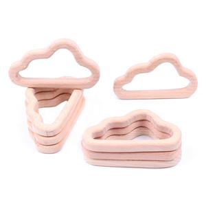 <span class=keywords><strong>Hot</strong></span> Sale Oblique Cloud Shape Organic Wooden Teether Beech Wood <span class=keywords><strong>Baby</strong></span> Teether Toy - Product Image 6