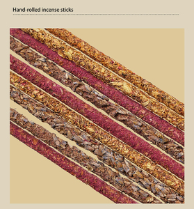Bâtonnets d'encens parfumés écologiques à <span class=keywords><strong>la</strong></span> rose et à l'osmanthus, roulés à <span class=keywords><strong>la</strong></span> main, aux pétales de rose biologiques et au bois sacré aromatique - Product Image 2