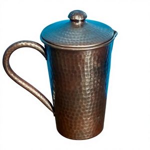 Premium Copper Water Jug with Lid – Handmade Hammered Copper Pitcher for Drinking Water - Product Image 4