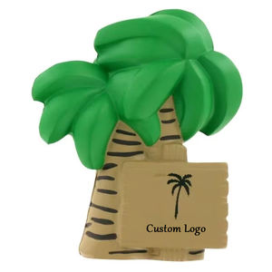 Jouets <span class=keywords><strong>anti</strong></span>-<span class=keywords><strong>stress</strong></span> à croissance lente en mousse PU en forme de palmier avec logo personnalisé, cadeau promotionnel pour enfants, garçons et filles - Product Image 1