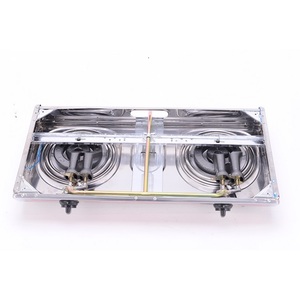 Cuisinière à gaz portable à double brûleur en acier inoxydable, cuisinière à gaz de table, allumage automatique, commande par bouton pour usage domestique - Product Image 4