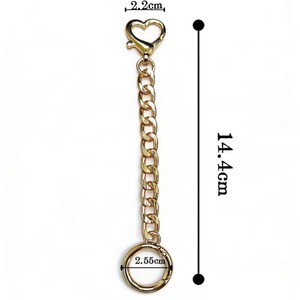 Llavero de Metal de Aleación, Mosquetón Redondo de Estilo Clásico, Colgante con Forma de Corazón, Accesorio para Joyería DIY - Product Image 2