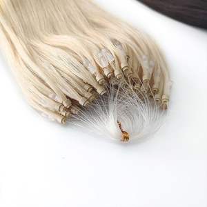Micro Anneau Cheveux Humains Micro Perles Trame Extensions de Cheveux Remy Micro Boucle Liens Extensions de Cheveux - Product Image 4