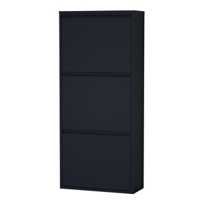 Armoire à <span class=keywords><strong>chaussures</strong></span> en acier noir Durable de haute qualité 3 tiroirs avec tiroir à rabat pour la maison salon stockage de <span class=keywords><strong>chaussures</strong></span> de Style moderne - Product Image 3