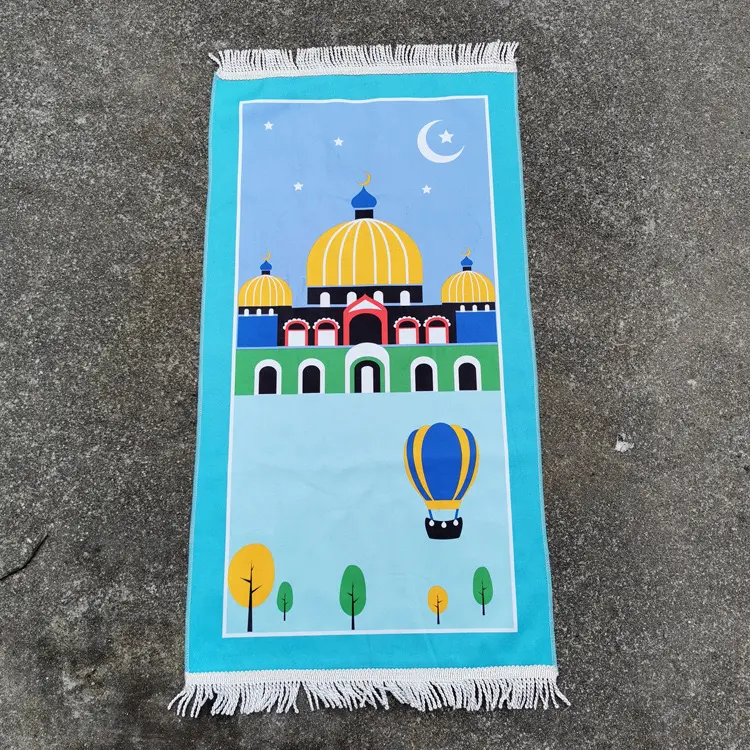 Çocuklar için seccade dua kilim Eid hediyeler çocuklar için saijadah Mat çocuklar için keyifli dua kilim