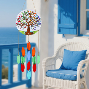 Sáng Tạo Kính Cuộc Sống Cây Gió Chuông Mặt Dây Chuyền Trang Chủ Trang Trí Tường Cửa Sổ Treo Sơn Cho Trẻ em' Phòng - Product Image 3