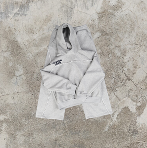 Ensemble de survêtement décontracté en laine unisexe à deux pièces, imprimé tricoté, automne, lourd, surdimensionné, sweat-shirt et pantalon de survêtement, vêtements de détente coordonnés - Product Image 3