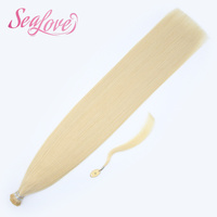 Extensions de cheveux humains Remy 100% naturels, double épaisseur, pré-collées, type I-Tip