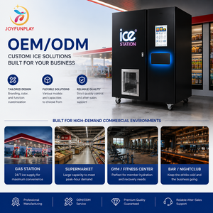 Máquina Expendedora de Hielo Comercial JFP Real Ice Factory, Capacidad de 450 kg/día, Dispensador Automático de Hielo en Cubos Embolsados, Autoservicio para Exteriores - Product Image 4
