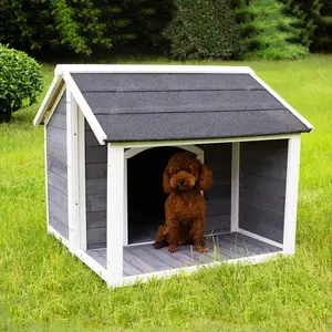Rumah Anjing Besar Anjing Sedang Besar Luar Ruangan Dalam Ruangan Tahan Air Rumah Anjing Berlutut Cuaca & Tahan Air Pet Kennel