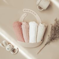 Plain Muslin Towels 100% Cotton Soft Baby Bath Towel,suitable for Newborn Girls and Boys 4layers