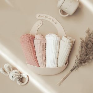 Toallas de Muselina Lisas 100% Algodón, Suaves, para Baño de Bebés, Aptas para Recién Nacidos, Niñas y Niños, 4 Capas - Product Image 2