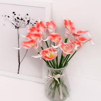 Großhandel Realistische PU Künstliche Calla-Lilien Mehrfarbig mit Drahtstiel Kunstblumen für Hochzeits-Tischdekoration und Heim-Event-Dekoration